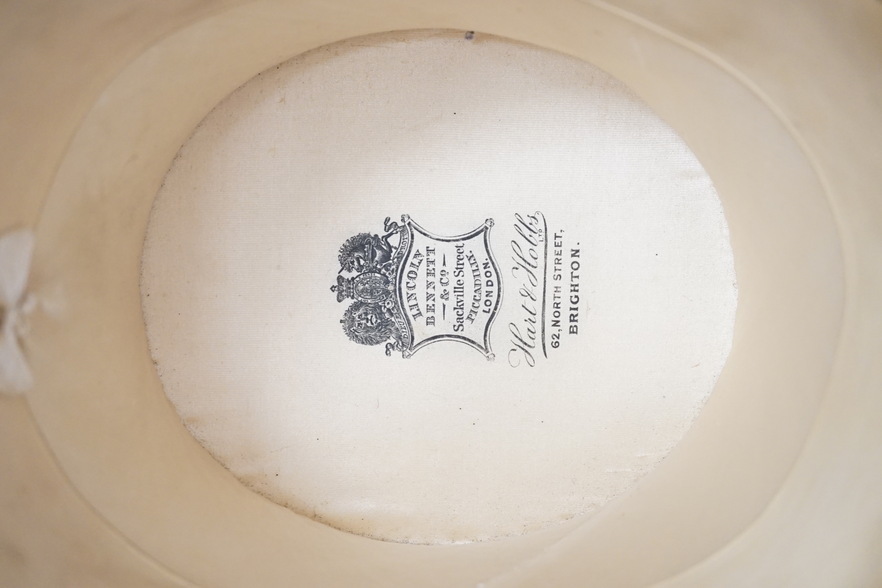 A boxed, Lincoln Bennett, Saville Street, Piccadilly, black silk top hat
